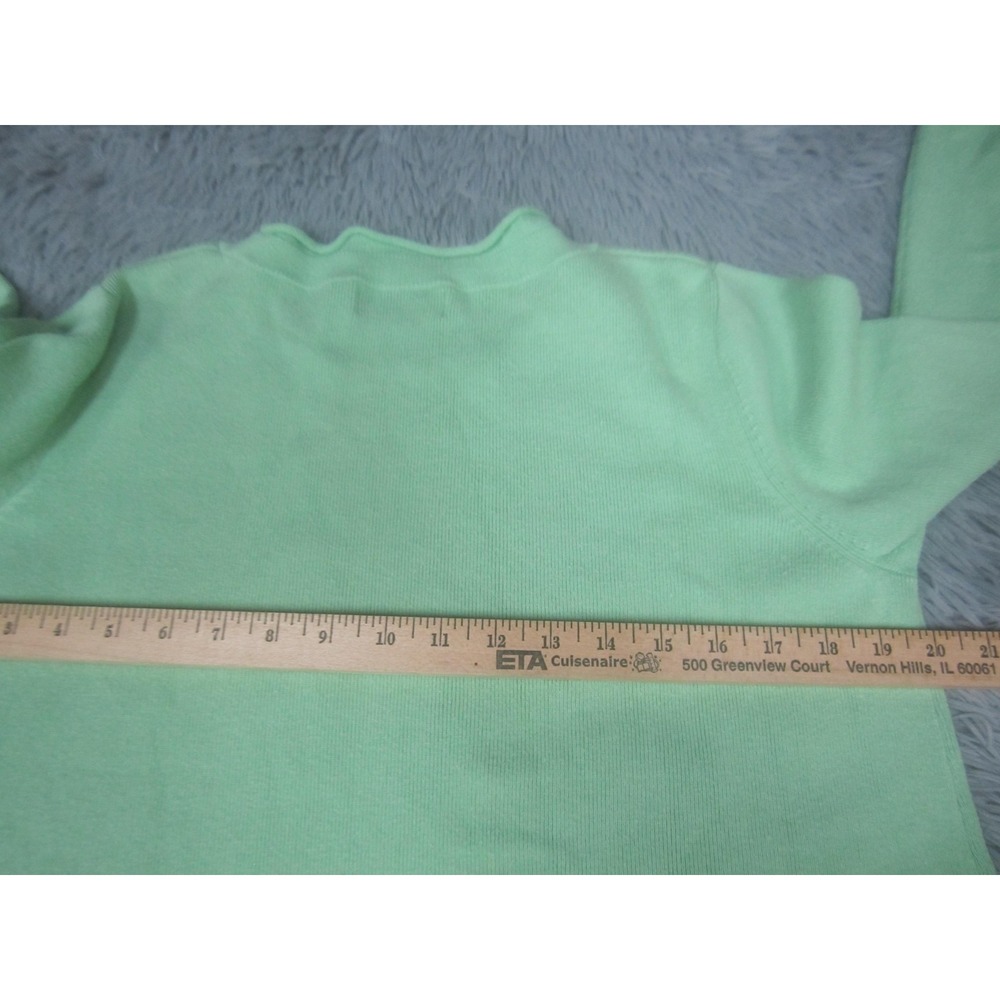 Eddie Bauer Sweater Womens Large Green Crewneck Pullover Knit Lightweight Top - Picture 6 of 7